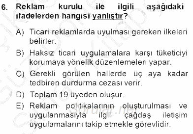 Tüketici Hukuku 2014 - 2015 Dönem Sonu Sınavı 6.Soru
