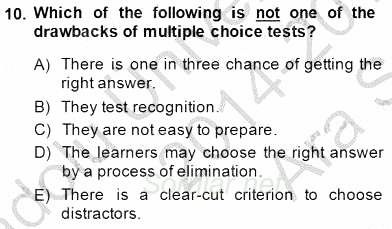 Okuma Ve Dinleme Öğretimi 2014 - 2015 Ara Sınavı 10.Soru