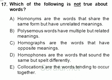 Okuma Ve Dinleme Öğretimi 2014 - 2015 Ara Sınavı 17.Soru