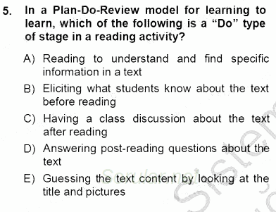 Çocuklara Yabancı Dil Öğretimi 1 2012 - 2013 Ara Sınavı 5.Soru