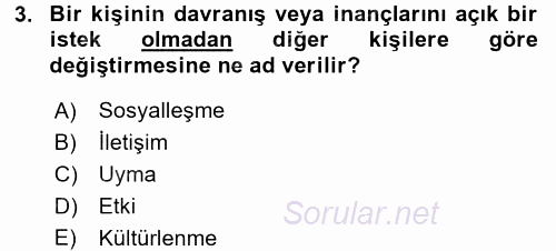 Halkla İlişkiler Ve İletişim 2016 - 2017 Dönem Sonu Sınavı 3.Soru