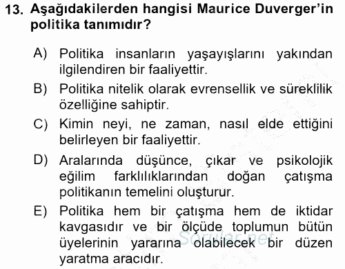 Haber Türleri 2016 - 2017 Ara Sınavı 13.Soru