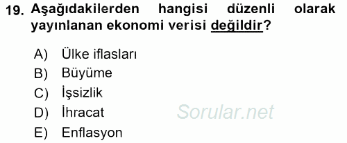 Haber Türleri 2016 - 2017 Ara Sınavı 19.Soru