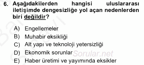 Haber Türleri 2016 - 2017 Ara Sınavı 6.Soru