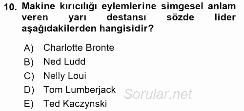 Yeni Teknolojiler ve Çalışma Hayatı 2015 - 2016 Dönem Sonu Sınavı 10.Soru