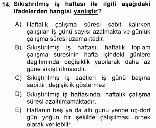 Yeni Teknolojiler ve Çalışma Hayatı 2015 - 2016 Dönem Sonu Sınavı 14.Soru