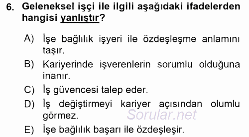 Yeni Teknolojiler ve Çalışma Hayatı 2015 - 2016 Dönem Sonu Sınavı 6.Soru