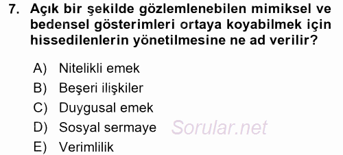 Yeni Teknolojiler ve Çalışma Hayatı 2015 - 2016 Dönem Sonu Sınavı 7.Soru