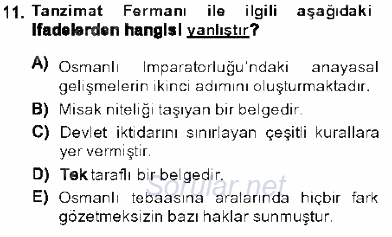 Anayasa 1 2013 - 2014 Dönem Sonu Sınavı 11.Soru