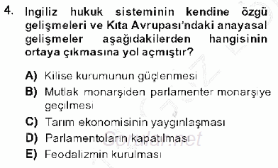 Anayasa 1 2013 - 2014 Dönem Sonu Sınavı 4.Soru