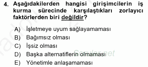 İş Planı 2016 - 2017 Ara Sınavı 4.Soru