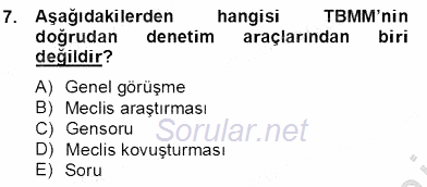 Hukukun Temel Kavramları 2 2012 - 2013 Dönem Sonu Sınavı 7.Soru