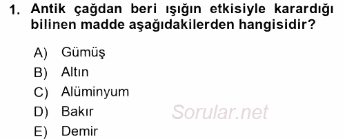 Fotoğraf Tarihi 2016 - 2017 Dönem Sonu Sınavı 1.Soru