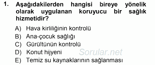 Sağlık Kurumları Yönetimi 1 2014 - 2015 Tek Ders Sınavı 1.Soru