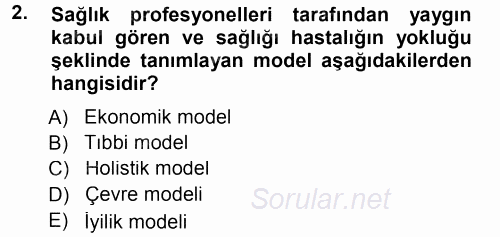 Sağlık Kurumları Yönetimi 1 2014 - 2015 Tek Ders Sınavı 2.Soru