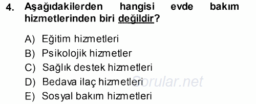 Sağlık Kurumları Yönetimi 1 2014 - 2015 Tek Ders Sınavı 4.Soru
