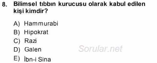 Sağlık Kurumları Yönetimi 1 2014 - 2015 Tek Ders Sınavı 8.Soru