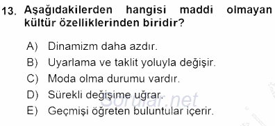 Turizm Coğrafyası 2015 - 2016 Ara Sınavı 13.Soru