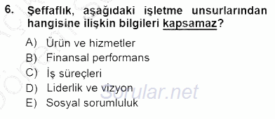 Yatırımcı İlişkileri Yönetimi 2012 - 2013 Dönem Sonu Sınavı 6.Soru