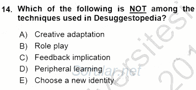 İngilizce Öğretiminde Yaklaşımlar 2015 - 2016 Ara Sınavı 14.Soru
