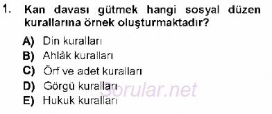 Hukukun Temel Kavramları 1 2012 - 2013 Ara Sınavı 1.Soru