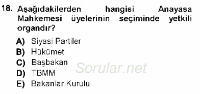 Hukukun Temel Kavramları 1 2012 - 2013 Ara Sınavı 18.Soru