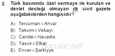 Haberciliğin Temel Kavramları 2014 - 2015 Ara Sınavı 2.Soru