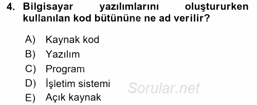 İşletim Sistemleri 2016 - 2017 Dönem Sonu Sınavı 4.Soru
