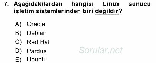 İşletim Sistemleri 2016 - 2017 Dönem Sonu Sınavı 7.Soru