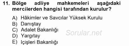 Medeni Usul Hukuku 2012 - 2013 Ara Sınavı 11.Soru