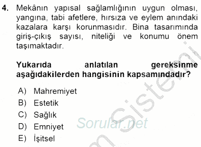 Bina ve Yapım Bilgisi 2015 - 2016 Ara Sınavı 4.Soru