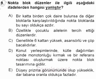 Bina ve Yapım Bilgisi 2015 - 2016 Ara Sınavı 9.Soru