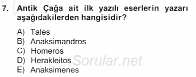 Zihin Felsefesi 2012 - 2013 Ara Sınavı 7.Soru