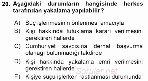 Temel İnsan Hakları Bilgisi 2 2017 - 2018 Dönem Sonu Sınavı 20.Soru