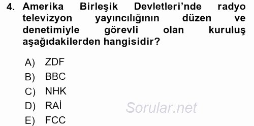 Film ve Video Kültürü 2015 - 2016 Dönem Sonu Sınavı 4.Soru