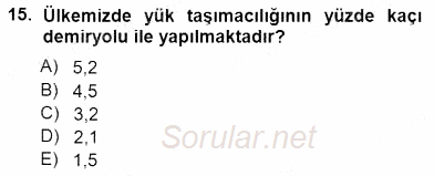 Enerji Tasarrufu 2012 - 2013 Dönem Sonu Sınavı 15.Soru