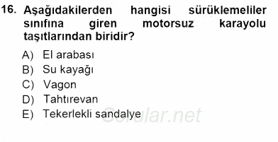 Enerji Tasarrufu 2012 - 2013 Dönem Sonu Sınavı 16.Soru