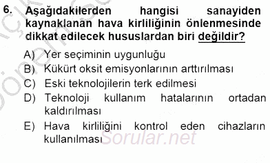 Enerji Tasarrufu 2012 - 2013 Dönem Sonu Sınavı 6.Soru