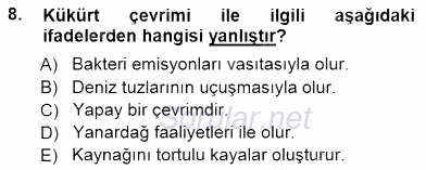 Enerji Tasarrufu 2012 - 2013 Dönem Sonu Sınavı 8.Soru