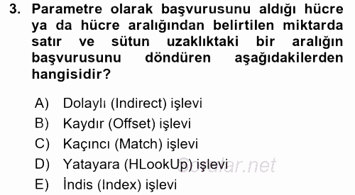 İşletme Analitiği 2016 - 2017 Dönem Sonu Sınavı 3.Soru