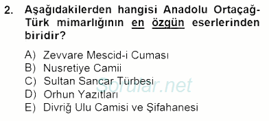 Mimarlik Tarihi 2014 - 2015 Ara Sınavı 2.Soru