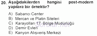 Mimarlik Tarihi 2014 - 2015 Ara Sınavı 20.Soru
