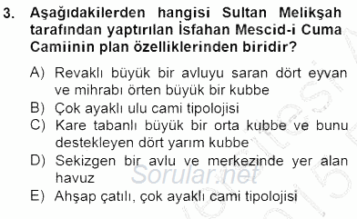 Mimarlik Tarihi 2014 - 2015 Ara Sınavı 3.Soru