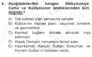 Mimarlik Tarihi 2014 - 2015 Ara Sınavı 4.Soru