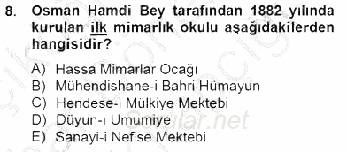 Mimarlik Tarihi 2014 - 2015 Ara Sınavı 8.Soru