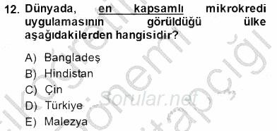 Sosyal Politika 1 2014 - 2015 Dönem Sonu Sınavı 12.Soru