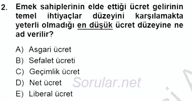 Sosyal Politika 1 2014 - 2015 Dönem Sonu Sınavı 2.Soru