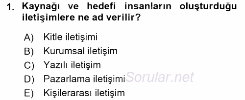 Perakendecilikte Müşteri İlişkileri Yönetimi 2016 - 2017 Dönem Sonu Sınavı 1.Soru