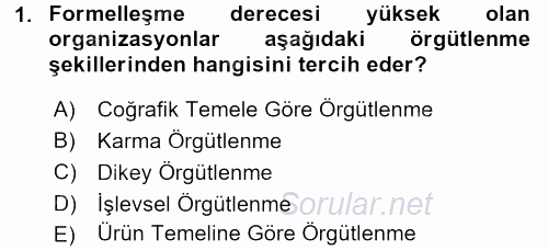 Satış Yönetimi ve Telefonda Satış 2015 - 2016 Dönem Sonu Sınavı 1.Soru