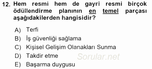 Satış Yönetimi ve Telefonda Satış 2015 - 2016 Dönem Sonu Sınavı 12.Soru